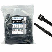 Kable Kontrol Cable Zip Ties 8" Inch Long - UV Resistant Nylon - 50 Lbs Tensile Strength - 1000 pc Pack CT209